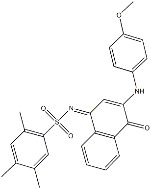 N-(3-(4-methoxyanilino)-4-oxo-1(4H)-naphthalenylidene)-2,4,5-trimethylbenzenesulfonamide Structure