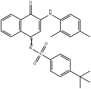 4-tert-butyl-N-(3-(2,4-dimethylanilino)-4-oxo-1(4H)-naphthalenylidene)benzenesulfonamide,518055-54-4,结构式