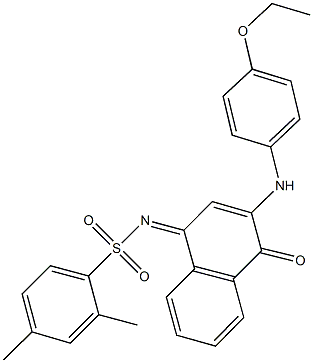 N-(3-(4-ethoxyanilino)-4-oxo-1(4H)-naphthalenylidene)-2,4-dimethylbenzenesulfonamide Structure