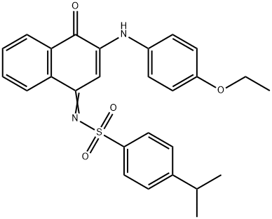 N-(3-(4-ethoxyanilino)-4-oxo-1(4H)-naphthalenylidene)-4-isopropylbenzenesulfonamide,518055-71-5,结构式