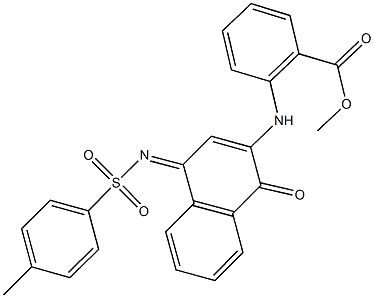 methyl 2-[(4-{[(4-methylphenyl)sulfonyl]imino}-1-oxo-1,4-dihydro-2-naphthalenyl)amino]benzoate Struktur