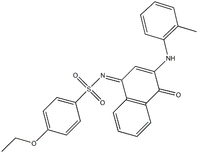 4-ethoxy-N-(4-oxo-3-(2-toluidino)-1(4H)-naphthalenylidene)benzenesulfonamide Structure