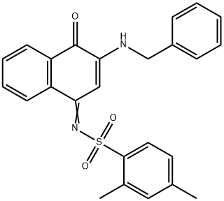 N-(3-(benzylamino)-4-oxo-1(4H)-naphthalenylidene)-2,4-dimethylbenzenesulfonamide Struktur