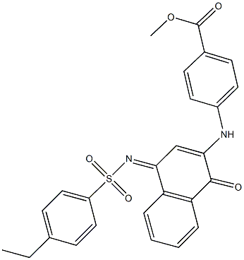 methyl 4-[(4-{[(4-ethylphenyl)sulfonyl]imino}-1-oxo-1,4-dihydro-2-naphthalenyl)amino]benzoate 结构式