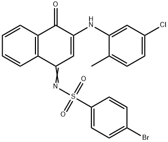 4-bromo-N-(3-(5-chloro-2-methylanilino)-4-oxo-1(4H)-naphthalenylidene)benzenesulfonamide Structure