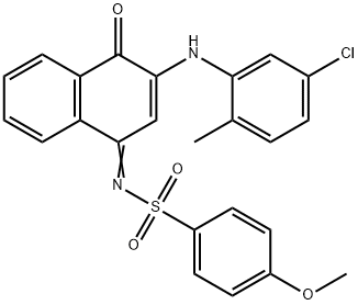 518300-42-0 N-(3-(5-chloro-2-methylanilino)-4-oxo-1(4H)-naphthalenylidene)-4-methoxybenzenesulfonamide