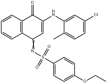 N-(3-(5-chloro-2-methylanilino)-4-oxo-1(4H)-naphthalenylidene)-4-ethoxybenzenesulfonamide Structure