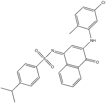 N-(3-(5-chloro-2-methylanilino)-4-oxo-1(4H)-naphthalenylidene)-4-isopropylbenzenesulfonamide Struktur