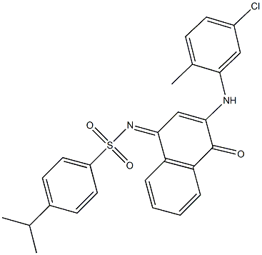 N-(3-(5-chloro-2-methylanilino)-4-oxo-1(4H)-naphthalenylidene)-4-isopropylbenzenesulfonamide,518300-49-7,结构式