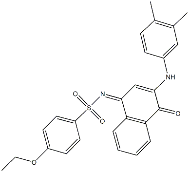 N-(3-(3,4-dimethylanilino)-4-oxo-1(4H)-naphthalenylidene)-4-ethoxybenzenesulfonamide Structure