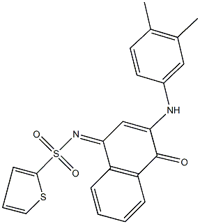 N-(3-(3,4-dimethylanilino)-4-oxo-1(4H)-naphthalenylidene)-2-thiophenesulfonamide Structure