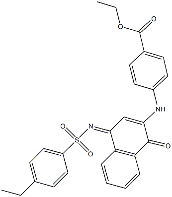 ethyl 4-[(4-{[(4-ethylphenyl)sulfonyl]imino}-1-oxo-1,4-dihydro-2-naphthalenyl)amino]benzoate Struktur