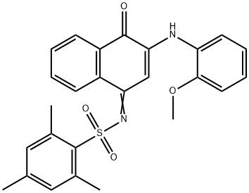 518301-96-7 N-(3-(2-methoxyanilino)-4-oxo-1(4H)-naphthalenylidene)-2,4,6-trimethylbenzenesulfonamide