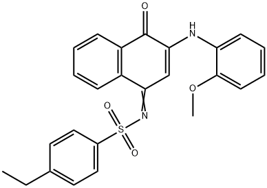 4-ethyl-N-(3-(2-methoxyanilino)-4-oxo-1(4H)-naphthalenylidene)benzenesulfonamide Structure