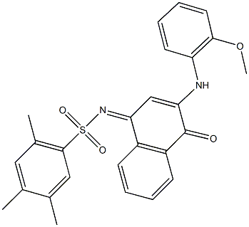 518302-06-2 N-(3-(2-methoxyanilino)-4-oxo-1(4H)-naphthalenylidene)-2,4,5-trimethylbenzenesulfonamide