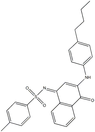 N-(3-(4-butylanilino)-4-oxo-1(4H)-naphthalenylidene)-4-methylbenzenesulfonamide Structure