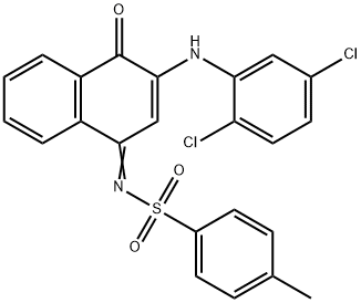 N-(3-(2,5-dichloroanilino)-4-oxo-1(4H)-naphthalenylidene)-4-methylbenzenesulfonamide Structure