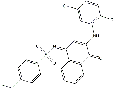 N-(3-(2,5-dichloroanilino)-4-oxo-1(4H)-naphthalenylidene)-4-ethylbenzenesulfonamide Structure