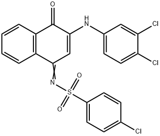 4-chloro-N-(3-(3,4-dichloroanilino)-4-oxo-1(4H)-naphthalenylidene)benzenesulfonamide|