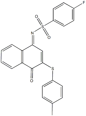 4-fluoro-N-(3-[(4-methylphenyl)sulfanyl]-4-oxo-1(4H)-naphthalenylidene)benzenesulfonamide Structure