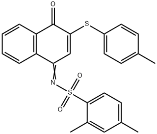 2,4-dimethyl-N-(3-[(4-methylphenyl)sulfanyl]-4-oxo-1(4H)-naphthalenylidene)benzenesulfonamide Struktur