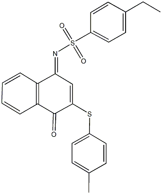 518302-90-4 4-ethyl-N-(3-[(4-methylphenyl)sulfanyl]-4-oxo-1(4H)-naphthalenylidene)benzenesulfonamide