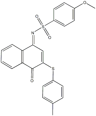 4-methoxy-N-(3-[(4-methylphenyl)sulfanyl]-4-oxo-1(4H)-naphthalenylidene)benzenesulfonamide Struktur