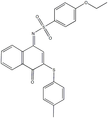 4-ethoxy-N-(3-[(4-methylphenyl)sulfanyl]-4-oxo-1(4H)-naphthalenylidene)benzenesulfonamide Struktur