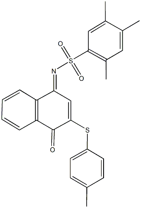 518302-99-3 2,4,5-trimethyl-N-(3-[(4-methylphenyl)sulfanyl]-4-oxo-1(4H)-naphthalenylidene)benzenesulfonamide