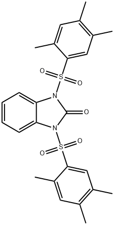 1,3-bis[(2,4,5-trimethylphenyl)sulfonyl]-1,3-dihydro-2H-benzimidazol-2-one Structure