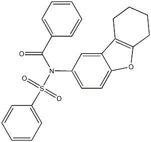 N-benzoyl-N-(6,7,8,9-tetrahydrodibenzo[b,d]furan-2-yl)benzenesulfonamide Struktur