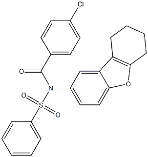 N-(4-chlorobenzoyl)-N-(6,7,8,9-tetrahydrodibenzo[b,d]furan-2-yl)benzenesulfonamide Structure