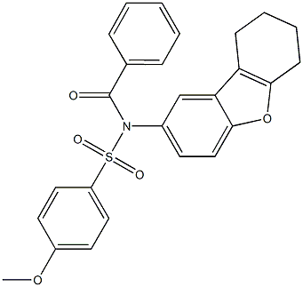 518304-37-5 N-benzoyl-4-methoxy-N-(6,7,8,9-tetrahydrodibenzo[b,d]furan-2-yl)benzenesulfonamide