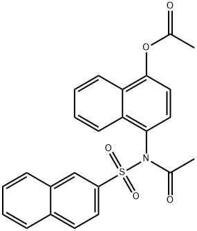 4-[acetyl(2-naphthylsulfonyl)amino]-1-naphthyl acetate Structure