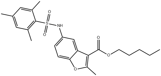 pentyl 5-[(mesitylsulfonyl)amino]-2-methyl-1-benzofuran-3-carboxylate|