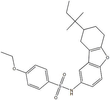 4-ethoxy-N-(8-tert-pentyl-6,7,8,9-tetrahydrodibenzo[b,d]furan-2-yl)benzenesulfonamide Structure