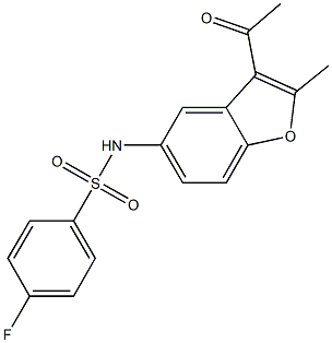 518319-33-0 N-(3-acetyl-2-methyl-1-benzofuran-5-yl)-4-fluorobenzenesulfonamide