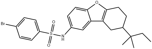 4-bromo-N-(8-tert-pentyl-6,7,8,9-tetrahydrodibenzo[b,d]furan-2-yl)benzenesulfonamide Structure