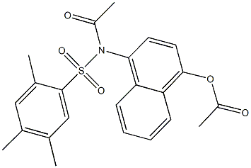 4-{acetyl[(2,4,5-trimethylphenyl)sulfonyl]amino}-1-naphthyl acetate Struktur