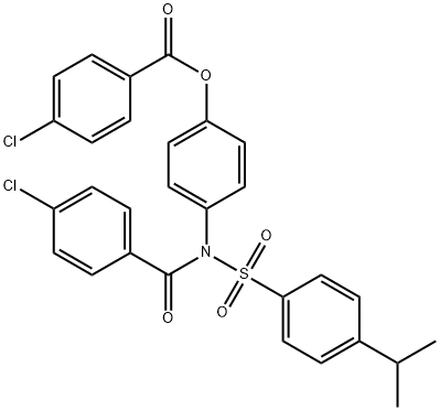 4-{(4-chlorobenzoyl)[(4-isopropylphenyl)sulfonyl]amino}phenyl 4-chlorobenzoate Structure