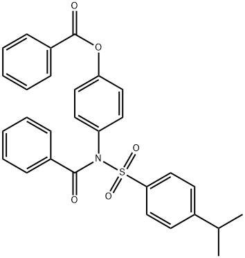 4-{benzoyl[(4-isopropylphenyl)sulfonyl]amino}phenyl benzoate 化学構造式