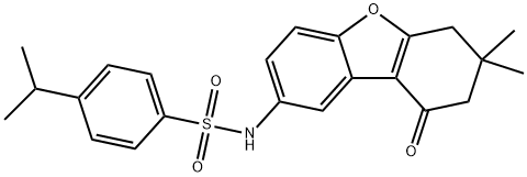 N-(7,7-dimethyl-9-oxo-6,7,8,9-tetrahydrodibenzo[b,d]furan-2-yl)-4-isopropylbenzenesulfonamide Structure