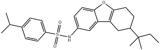 4-isopropyl-N-(8-tert-pentyl-6,7,8,9-tetrahydrodibenzo[b,d]furan-2-yl)benzenesulfonamide Structure