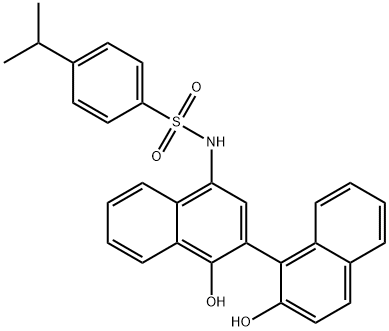 1,2'-dihydroxy-4-{[(4-isopropylphenyl)sulfonyl]amino}-1',2-binaphthalene Structure