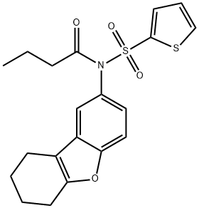 N-butyryl-N-(6,7,8,9-tetrahydrodibenzo[b,d]furan-2-yl)-2-thiophenesulfonamide Structure