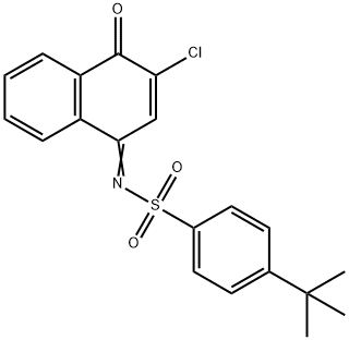 4-tert-butyl-N-(3-chloro-4-oxo-1(4H)-naphthalenylidene)benzenesulfonamide 化学構造式
