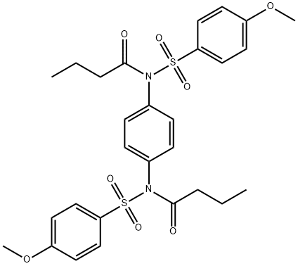 N-butyryl-N-(4-{butyryl[(4-methoxyphenyl)sulfonyl]amino}phenyl)-4-methoxybenzenesulfonamide,518333-97-6,结构式