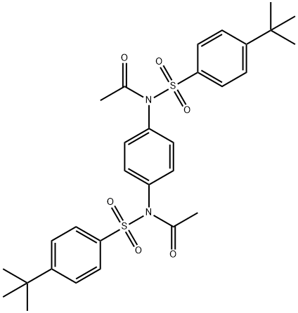 N-acetyl-N-(4-{acetyl[(4-tert-butylphenyl)sulfonyl]amino}phenyl)-4-tert-butylbenzenesulfonamide,518334-17-3,结构式