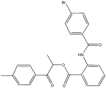 518342-06-8 1-methyl-2-(4-methylphenyl)-2-oxoethyl 2-[(4-bromobenzoyl)amino]benzoate