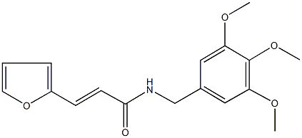 3-(2-furyl)-N-(3,4,5-trimethoxybenzyl)acrylamide 结构式